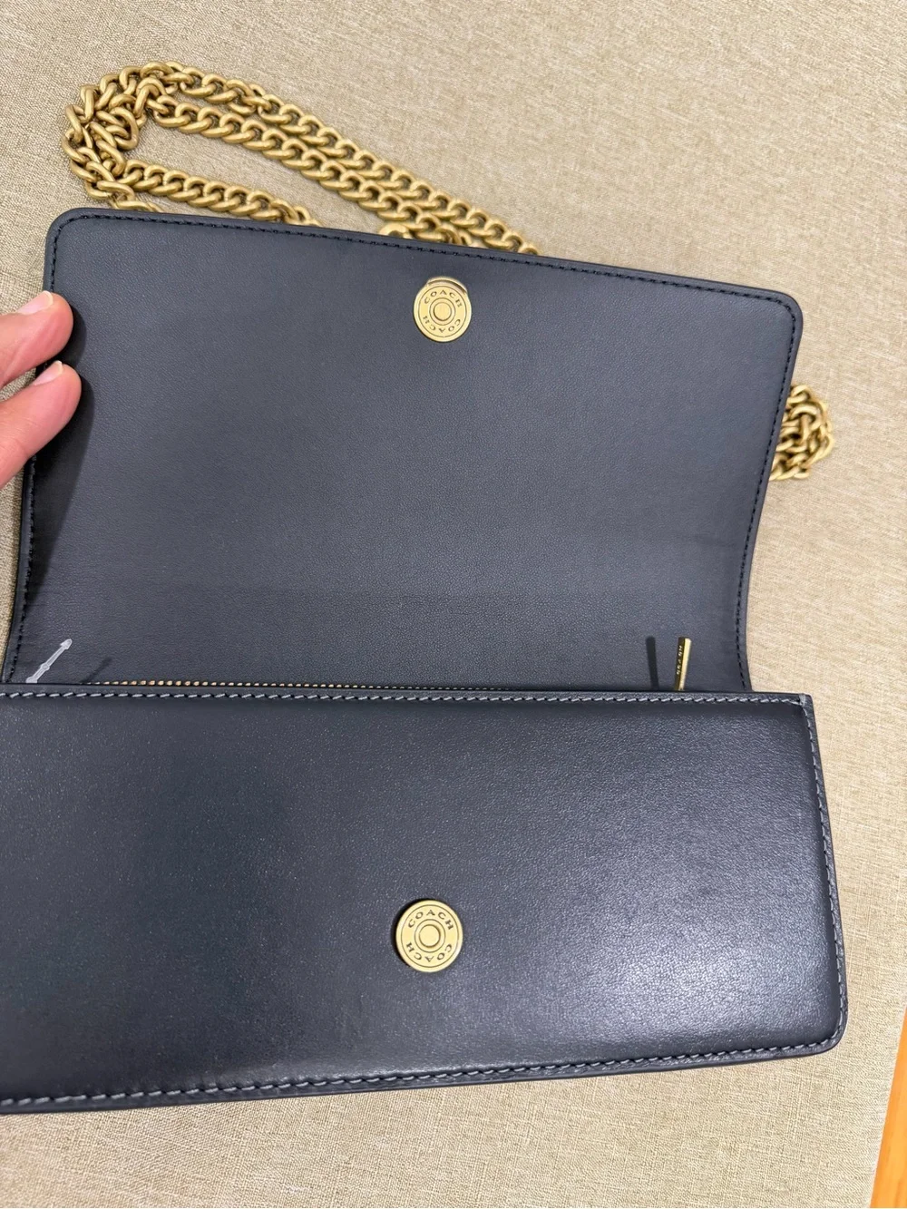 Coach sleek black